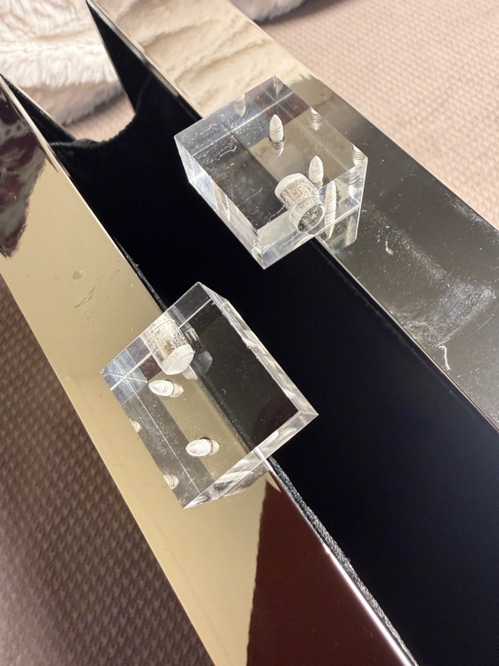 Christian Siriano Metallic Geometric Box Clutch in Silver - Picture 8 of 9